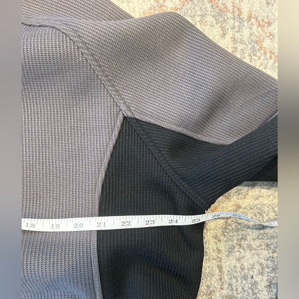 Spyder FOREMOST Mens XL Gray Black Waffle Knit Full Zip Fleece Jacket Coat - Picture 8 of 9